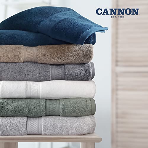 CANNON 100% Cotton Low Twist Wash Cloths (13" L x 13" W), 550 GSM, Highly Absorbent, Super Soft and Fluffy (6 Pack, Terracotta)