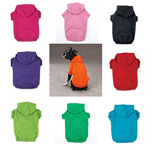 Zack & Zoey Dog Hoodies Bright Soft Cotton Hooded Sweatshirt for Dogs Choose Size & Color(Large Tomato Red)
