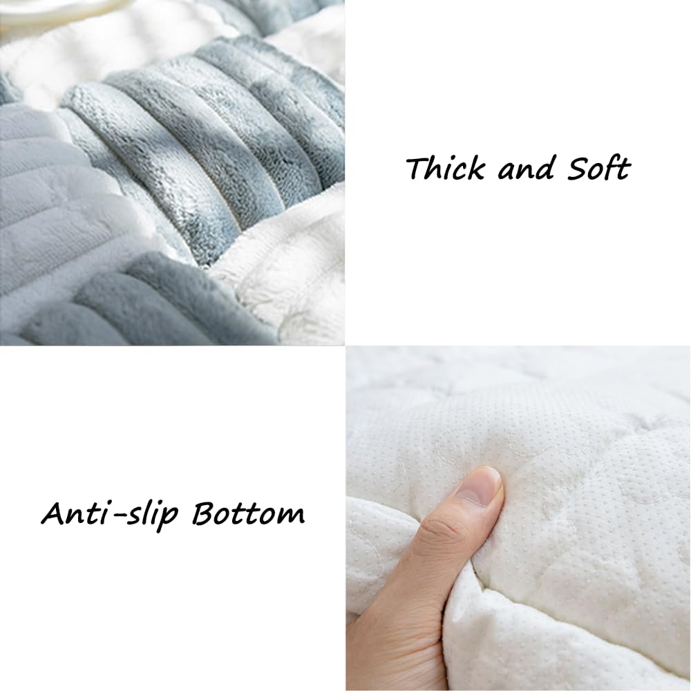 Awjcsv Couch Cover for Dogs Washable, Sofa Cover Protector, Couch Covers for 3 Cushion Couch Sofa Pet Friendly, Soft, Non Slip (27.6 x 82.7 Inch, Grey)