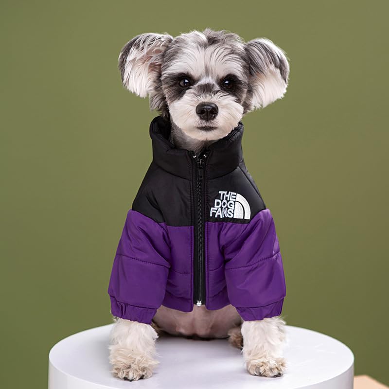Warm Dog Coat - 7 Colors & 8 Sizes | Waterproof Jacket Windproof Winter Cold Weather Coats with Jackets for Small Medium Large Dogs (Purple,S)