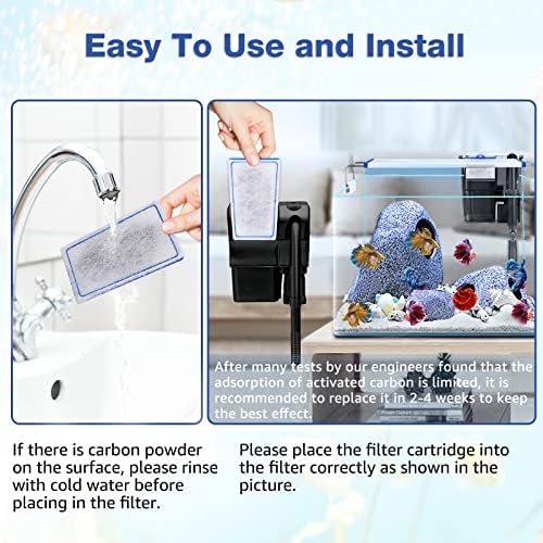 9 Count Assembled Medium Filter Cartridges Compatible with Tetra Whisper Bio-Bag Filters 10i PF10 Reptofilter 90 GPH Medium Replacement Filter Cartridges for Whisper Filter & Aquariums