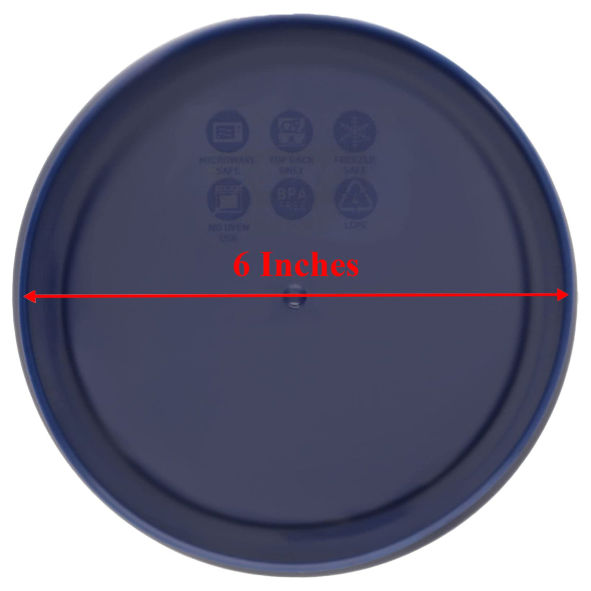 PYREX 7201-PC 4-Cup Dark Blue Round Replacement Lids - 3 pack - Original Genuine Pyrex - Made in the USA