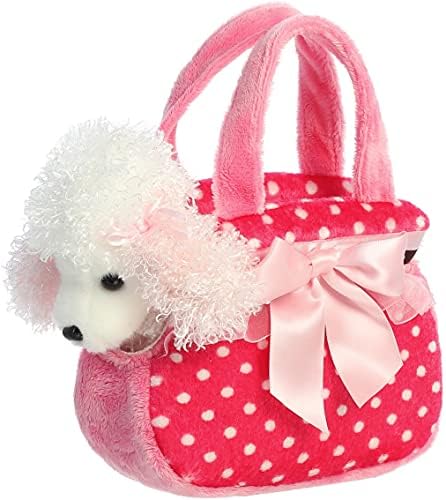 Aurora® Fashionable Fancy Pals™ Fancy Pink Polka Dot™ Stuffed Animal - On-The-go Companions - Stylish Accessories - 8 Inches