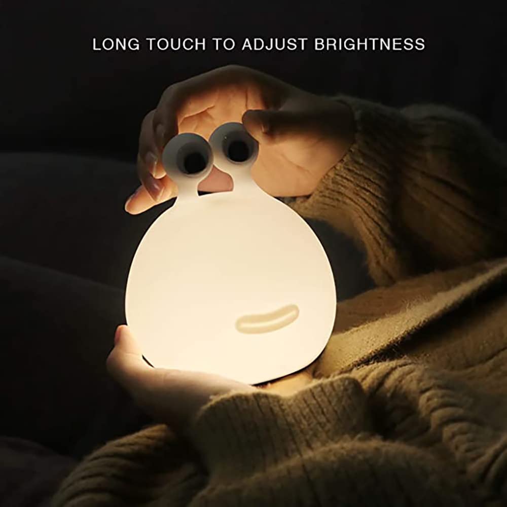 Slug Night Light,Silicone lamp for Kids USB Rechargeable Cute Animal Lamps Timer Setting safe Bedside Lamp Portable LED Lamps for Breastfeeding Dorm Room Decor for Christmas Gift Baby Kids Girls Teens