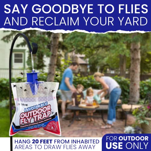 Fly Traps Outdoor Fly Traps. 12 Natural Pre-Baited Fly Bags Outdoor Disposable. Fly Trap Bag Fly Catchers Outdoors. Stable Ranch Fly Trap. Disposable Fly Traps Outdoor Hanging Fly Killer