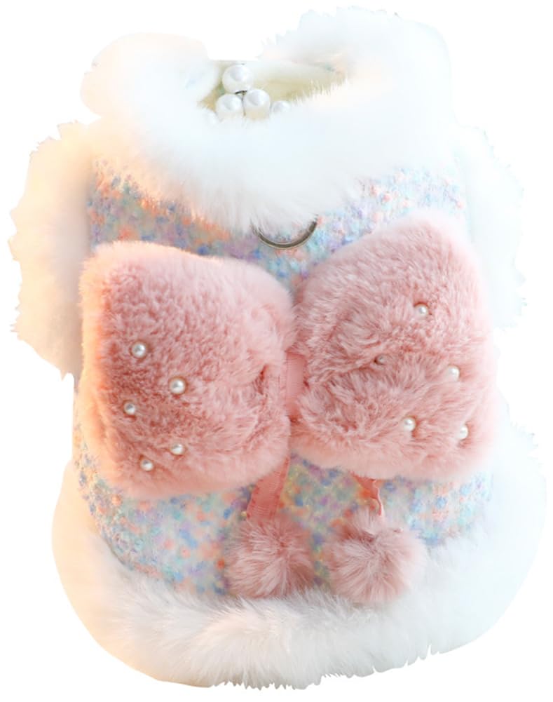 MaruPet Winter Windproof Elegant Fake Two Pieces Dog Vest Coat Warm Dog Vest for Cold Weather Dog Down Jacket for Exrta Small, Small Dogs H-Colorful S