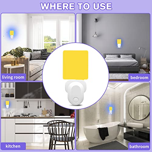 2023 Flying Insect Trap,Flying Insect Trap Indoor Plug in, Upgraded Uv Light Attractant Indoor Plug-in Night Light Fly Trap,for Catching Mosquitoes, Fruit Flies, Gnats,1 Pack with 5 Sticky Pad