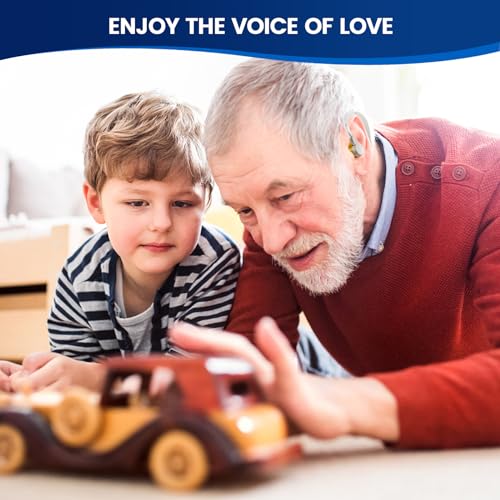 Hearing Amplifier, Hearing Aids for Seniors Rechargeable with Noise Cancelling, Digital Hearing Aids for Adults Mild to Moderate Hearing Loss - All Accessories Included(Cleaning Kit,Domes,Charging
