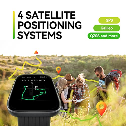 Amazfit Bip 3 Pro Smart Watch for Android iPhone & Bip 3 Pro Smart Watch for Women, 4 Satellite Positioning Systems, 1.69" Color Display, 14-Day Battery Life, 60+ Sports Modes, Water-Resistant(Pink)