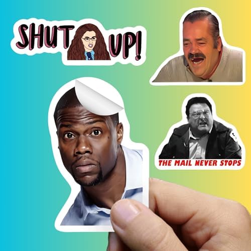 500 Pcs Funny Stickers for Adults & Teens - Trendy Meme Stickers, VSCO Vinyl Decals, Durable Waterproof Humor Stickers for Laptops, Water Bottles, Phones, Hard Hats - Gift for Meme Lovers