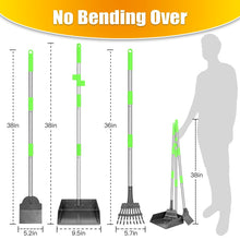 Load image into Gallery viewer, TOOGE Larger Pooper Scooper, Dog Pooper Scooper for Large Medium Small Dogs Heavy Duty Long Handle Metal Tray Rake Shovel Set for Yard Grass