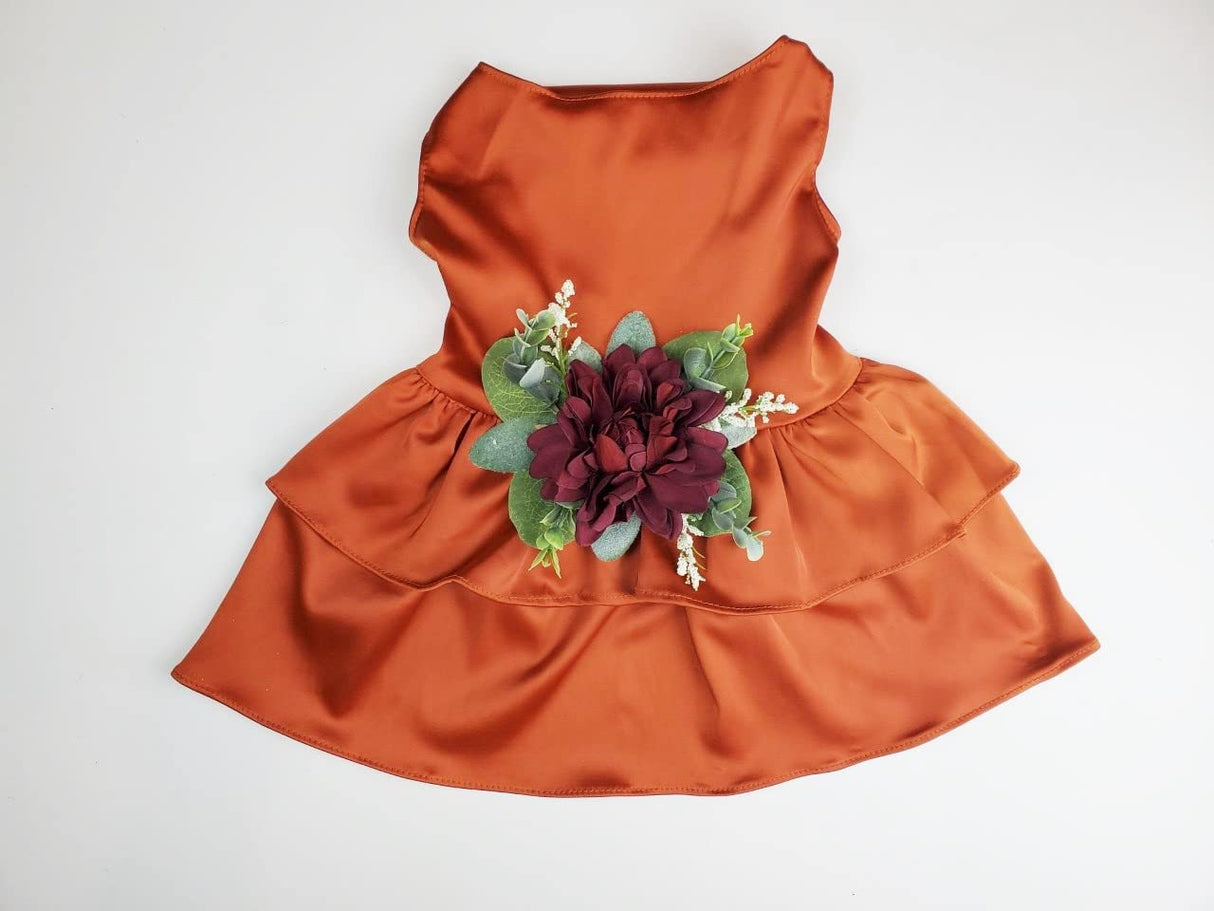 Wedding Dog Dress | Dog Flower Girl Dress | Terra Cotta Wedding | Dog Clothes XS-5XL (Large)