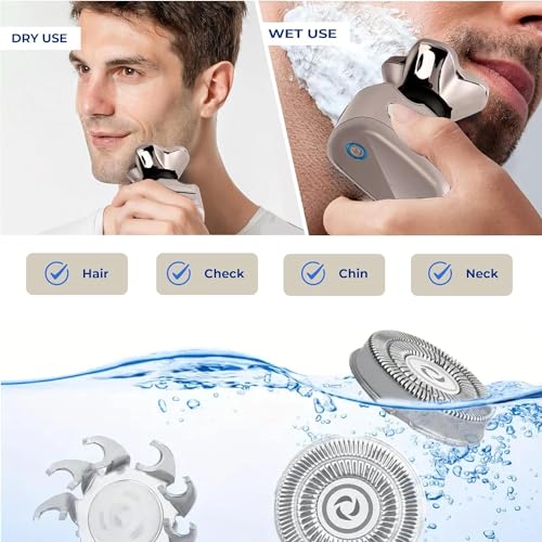 12 Pack Shaver Replacement Blades Compatible with Skull Shaver Pitbull Gold PRO & Silver - 4 Head Skull Shaver Blades, Enhanced Pitbull Shaver Replacement Heads for Superior Shaving