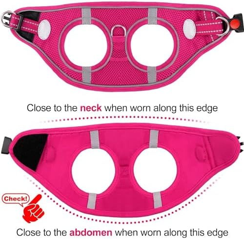 Joytale Small Dog Harness, Breathable Mesh Step-in Vest, Reflective Soft Padded Harnesses for Small and Medium Dogs, Hot Pink, M