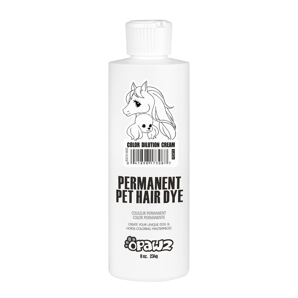OPAWZ Color Dilution Cream Only for Permanent Dog Hair Dye, Mixed with Permanent Pet Hair Dye to Create Unique Pet Grooming Masterpieces, 8 oz/234g