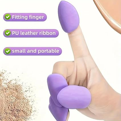 14-Piece All-Purpose Makeup Sponge Puff Set, includes3 Powder Puffs,3 Mini Air Cushion Puffs, 3 BeautyBlenders & 3 Mini Beauty Blenders, Purple
