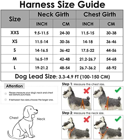 Lukovee Dog Harness and Leash Set, Soft Padded Small Dog Harness, Neck & Chest Adjustable Reflective Vest Puppy Harness with 4ft Lightweight Anti-Twist Dog Leash for Small Dogs (Purple, Medium)