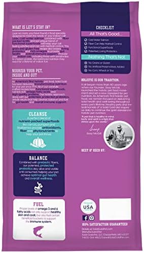 Solid Gold Indoor Dry Cat Food - Let's Stay in Cat Food Dry Kibble for Indoor Cats - Hairball & Sensitive Stomach - Grain & Gluten Free - Probiotics & Fiber for Digestive Health - Salmon - 3lb
