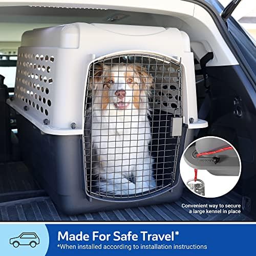 Petmate Vari Dog Kennel - Portable Dog Carriers & Crates for Large Dogs, Airline-Friendly, Durable Plastic, Pet Carrier For Home and Travel, 36 Inches, Taupe and Black, With Travel Kit