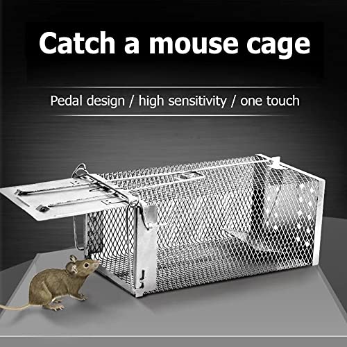 AOK Home Mouse Trap Rat Trap Rodent Trap Live Catch Cage Easy to Set Up and Reuse 11x6x4.5 inch