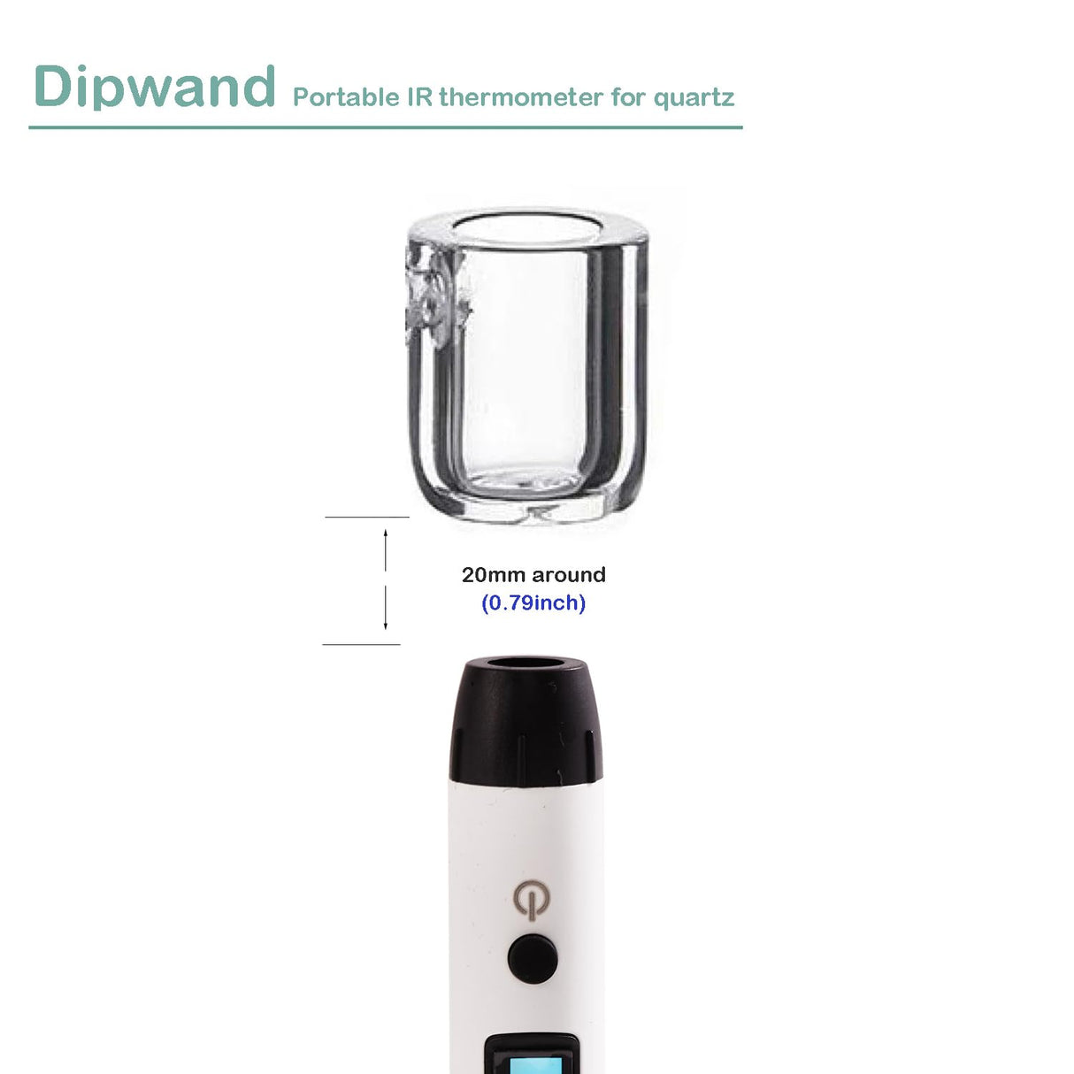 Quartz IR Thermometer, Designed only for Quartz Surface Temperature Measuring, Portable, 0F ~ 999°F, with Metal Holder in The Kits, Gift Box Packed (White Version)