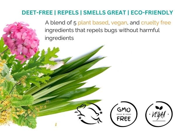 Anti-Bug Spray DEET-Free – Organic, 3-Pack All-Natural Bug Spray Made with Nourishing Essential Oils – Bug Repellent for Babies, Kids, Adults, Camping, & More by Mambino Organics, 4 Oz.