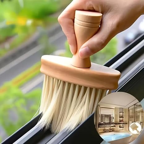 1pc Versatile Groove Cleaning Brush - Ideal for Windows, Desks & Kitchens - Durable Plastic, Perfect for Home & Hotel Use