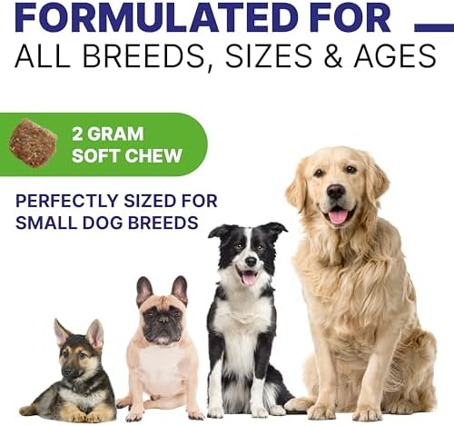 Advanced Dog Probiotics & Digestive Enzymes |Gut Health| Chews for Digestion, Allergy Yeast, Itchy Skin- Prebiotics Fiber Supplement - Diarrhea Gas Upset Stomach Relief Treats - 120 Chews