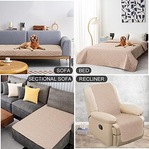 fuguitex Waterproof Dog Bed Cover Couch Cover for Pet Anti-Slip Cat Mat Pet Pad Blanket for Sofa Chair Recliner Bed Furniture Protrctor