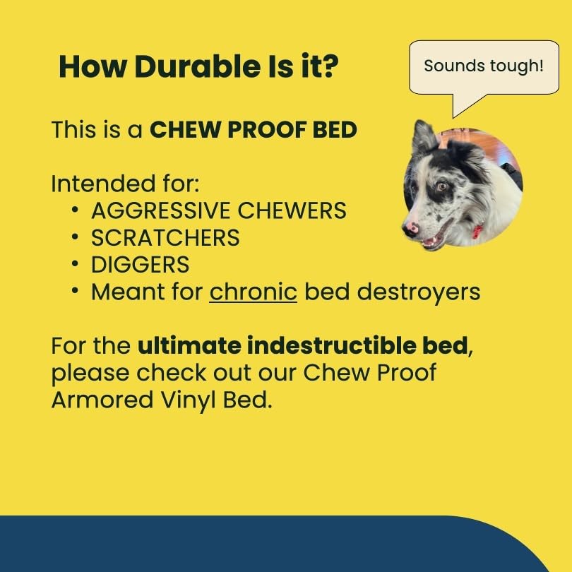 K9 Ballistics Chew Proof Elevated Outdoor Cooling Cot Bed for X Large Dogs - Virtually Indestructible, Preassembled, Withstands Aggressive Chewers - XL, Ripstop Obsidian Black