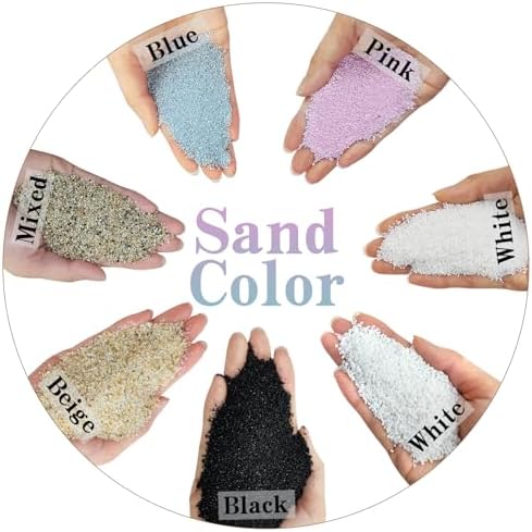 20 lbs Aquarium Silica Sand. 0.4-0.8 mm Small Gravel Substrate for Fish Tank, Plants Potted, Fire Pits, Candle, Vase Filler and Crafts