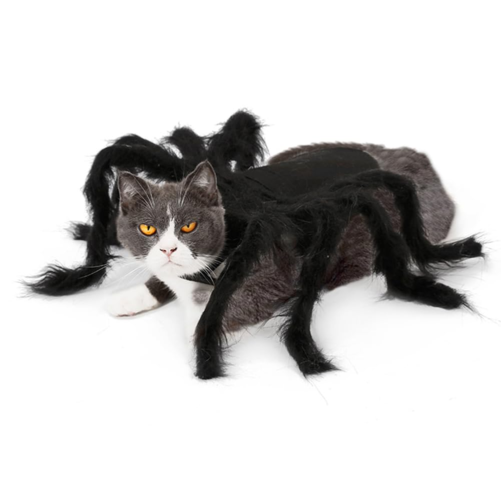 TITA-DONG Halloween Tarantula Costumes, Spider Dog Costume, Artificial Spider Legs, Plush Spider Clothes for Halloween Decorations Accessories(M)
