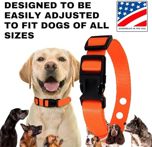 3/4" Nylon Replacement Collar - Shock Collar Replacement Collar, Fence Collar Replacement, Compatible with Pet Safe & Invisible Fence & Fits Most PetSafe Collars (3/4" Black)