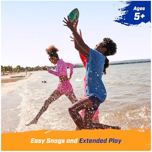 SwimWays Hydro Waterproof Football, Outdoor Games for Adults and Kids, Swimming Pool Accessories and Pool Party Games,9.25 Inches, Blue