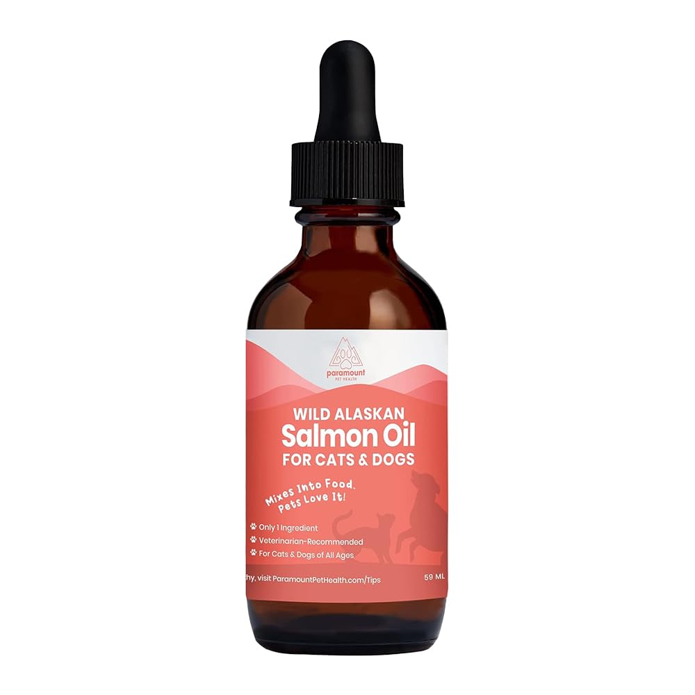 Paramount Pet Health Wild Alaskan Salmon Oil for Cats & Small Dogs, Supports Skin, Coat, Joint & Overall Well-Being, Pure & Premium Alaskan Salmon Oil for Dogs & Cats with No Fillers, 2 oz