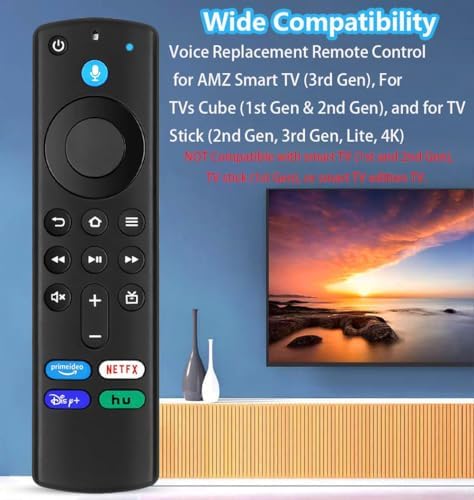 New Voice Remote Replacementf for FireStick 3rd Gen (L5B83G), Fit for TV Stick/ 4K Max, 2nd Gen, Lite, Cube(1st Gen & 3nd Gen)【not include Batteries】