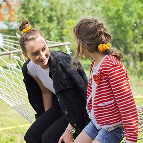 Semato 16 Pack Yellow Velvet Scrunchies for Hair Scrunchy Hair Ties Ropes for Women or Girls Hair Accessories