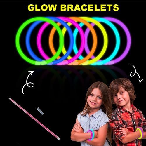 20 Pack Valentines Day Glow Heart Glasses Party Favor Supplies with 80 Glow Sticks & Connectors (for 20 Neon Glasses, 40 Bracelets or 13 Necklaces), Glow in Dark Accessories for Wedding Dance Camping