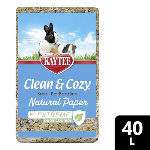 Kaytee Clean & Cozy Natural Paper with Extreme Odor Control Bedding, Made with 100% Recycled Paper