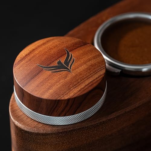 54mm Espresso Distribution Tool Stainless Steel Adjustable Wooden Coffee Distributor Compatible with Breville Espresso Machine Accessories