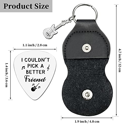 I Couldn't Pick A Better Friend,Stainless Steel Engraving Guitar Pick accessories Gift for Friend Brother Musician Guitar Player Birthday Christmas Thanksgiving Graduation Adult Gifts(Friend)