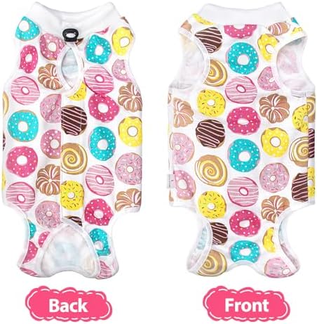 2 PCS Cat Recovery Suit for Spay Abdominal Wounds Cat Onesie for Cats After Surgery Recovery Suit Female Breathable E-Collar Alternative Kitten Onesie Anti Licking (Medium)