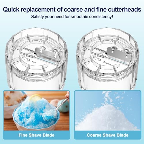 GVODE Shaved Ice Attachment for KitchenAid Stand Mixer, Snow Cone Shaved Ice Machine with Coarse and Fine Blades,8 Ice Cube Molds,Accessories and Attachments for Kitchen Aid