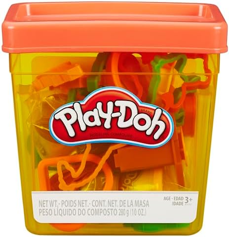 Play-Doh Fun Tub Set, 19 Accessories & Reusable Storage Container, Preschool Toys, Kids Arts & Crafts, Ages 3+ (Amazon Exclusive)