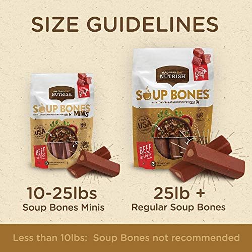 Rachael Ray Nutrish Soup Bones Dog Treats, Beef & Barley Flavor, 3 Bones (Pack of 8)