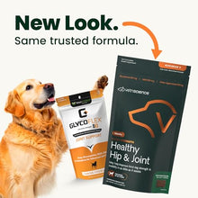 Load image into Gallery viewer, VetriScience Extra Strength Healthy Hip & Joint Chews, GlycoFlex 3, Glucosamine, Green-Lipped Mussel, Joint Support Supplement for Dogs, Promote Mobility & Soothe Joint Discomfort, Chicken, 120 Count