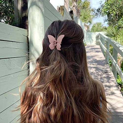 Canitor Butterfly Hair Clips 2.7" Butterfly Claw Clips Large Hair Clips Hair Claw Clips for Thick Hair Cute Hair Clips for Women Girls Butterfly Accessories