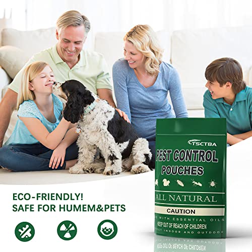 TSCTBA Pest Control Pouches, Rodent Repellent, Peppermint Mouse Repellent, Repel Rodents, Mouse, Rats,Mice, Roach,Ant, Moths & Other Pest,Mosquito Repellent, Mice Deterrent, Indoor Mice Repellent-10P