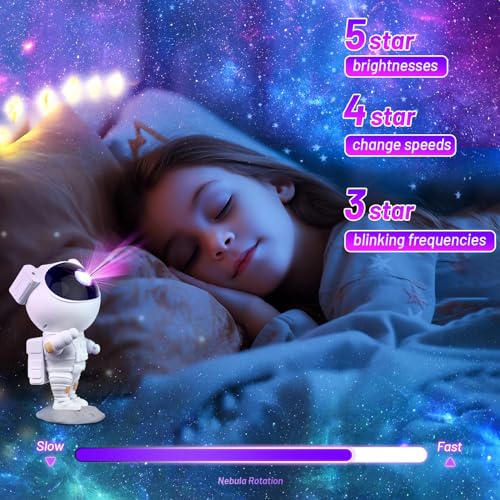 Astronaut Galaxy Projector Night Light,Star Projector with Nebula,Timer and Remote Control, Kids Room Decor Aesthetic, Christmas, Birthday, Valentine's Day