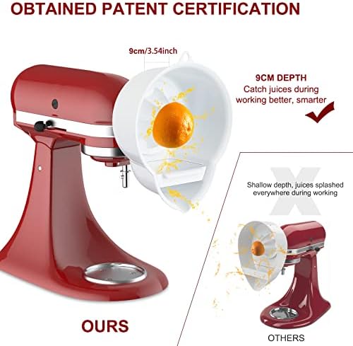 Juicer Attachment for Kitchenaid Stand Mixer with 2 Size Reamer, Citrus Juicer Attachments for Kitchen aid Accessories and attachments by InnoMoon